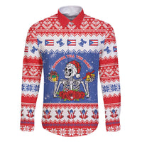 Puerto Rico Christmas Family Matching Off The Shoulder Long Sleeve Dress and Hawaiian Shirt Boricua Till The Bone - Wonder Print Shop