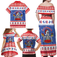 Puerto Rico Christmas Family Matching Off Shoulder Maxi Dress and Hawaiian Shirt Boricua Till The Bone - Wonder Print Shop
