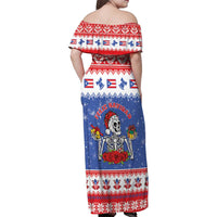 Puerto Rico Christmas Family Matching Off Shoulder Maxi Dress and Hawaiian Shirt Boricua Till The Bone - Wonder Print Shop