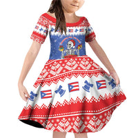 Puerto Rico Christmas Family Matching Off Shoulder Short Dress and Hawaiian Shirt Boricua Till The Bone - Wonder Print Shop