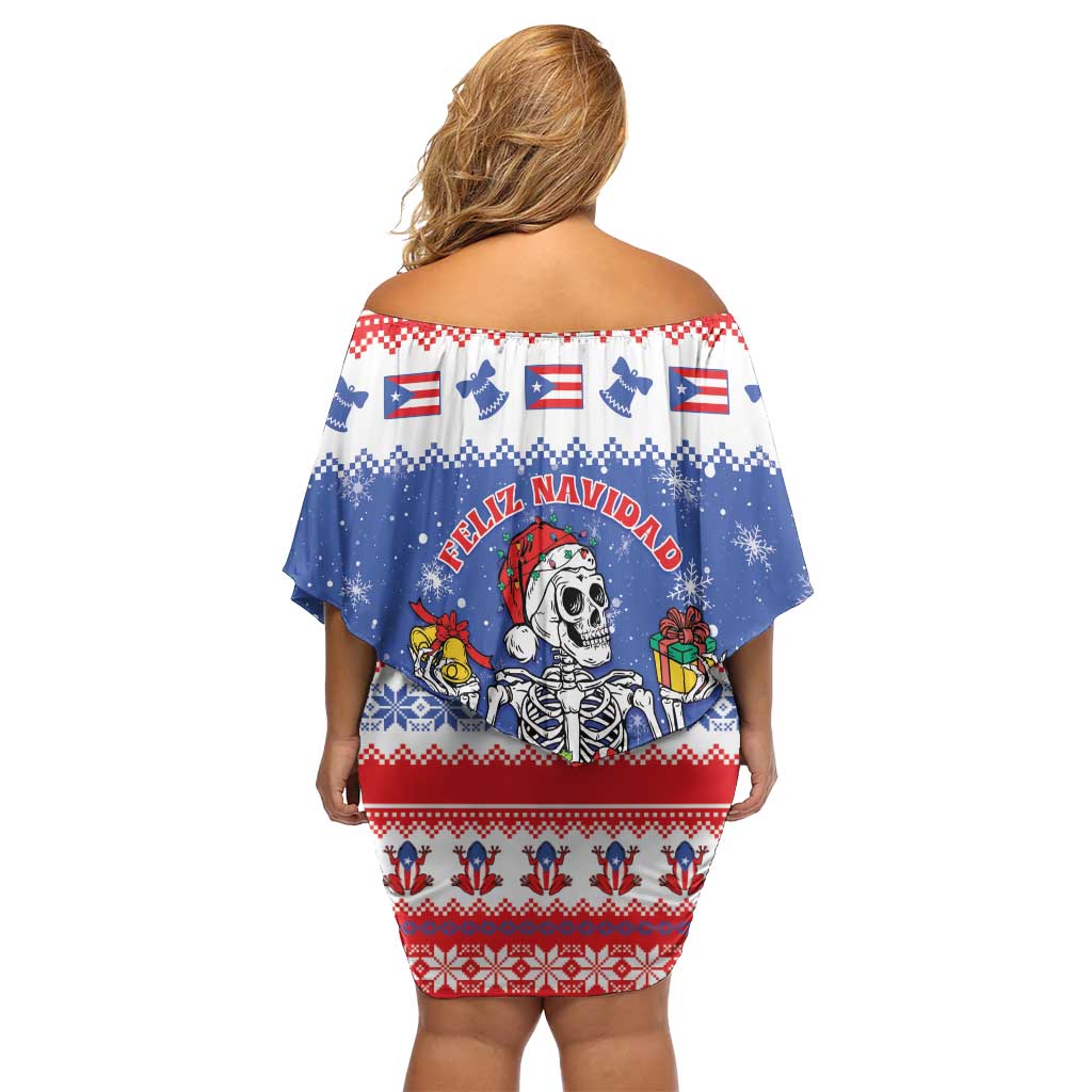 Puerto Rico Christmas Family Matching Off Shoulder Short Dress and Hawaiian Shirt Boricua Till The Bone - Wonder Print Shop