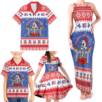 Puerto Rico Christmas Family Matching Tank Maxi Dress and Hawaiian Shirt Boricua Till The Bone - Wonder Print Shop