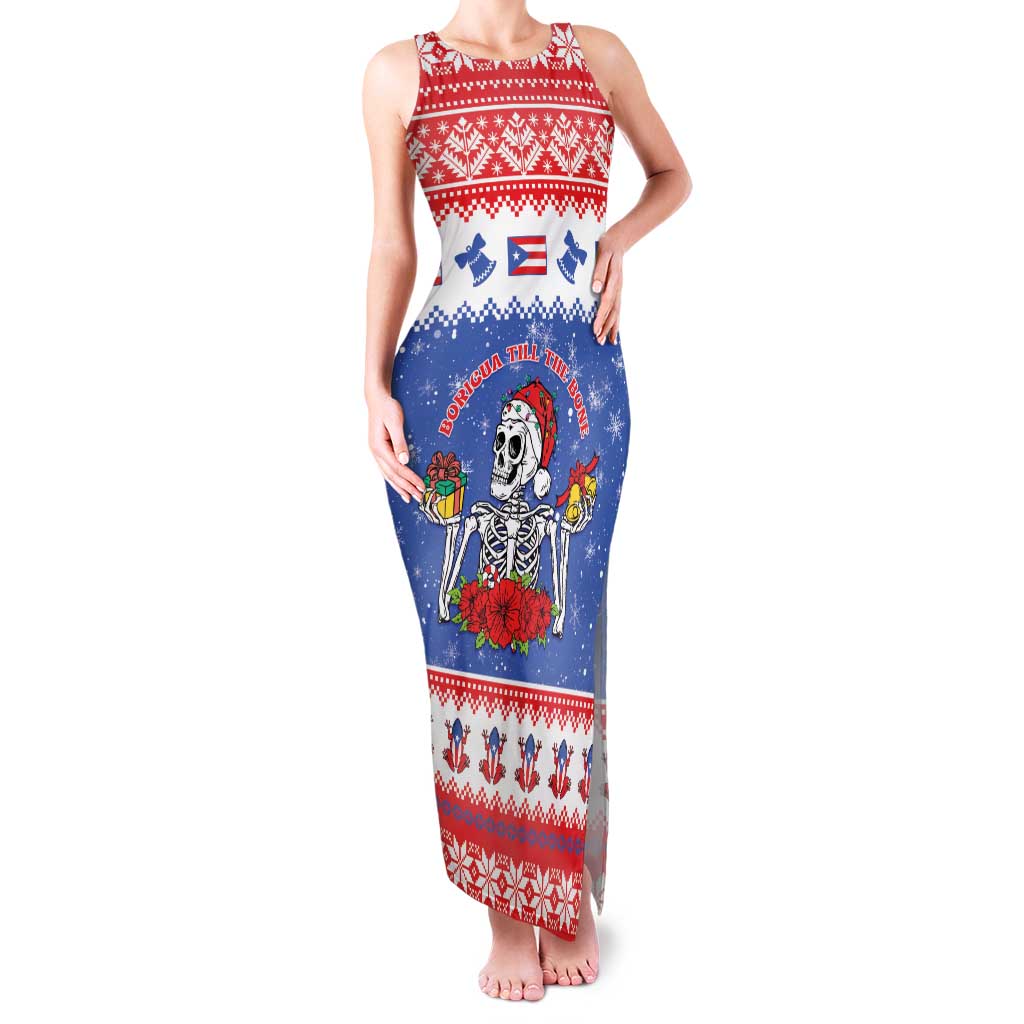 Puerto Rico Christmas Family Matching Tank Maxi Dress and Hawaiian Shirt Boricua Till The Bone - Wonder Print Shop