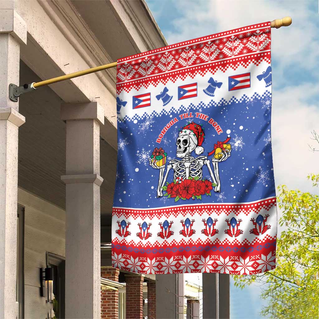 Puerto Rico Christmas Garden Flag Boricua Till The Bone - Wonder Print Shop