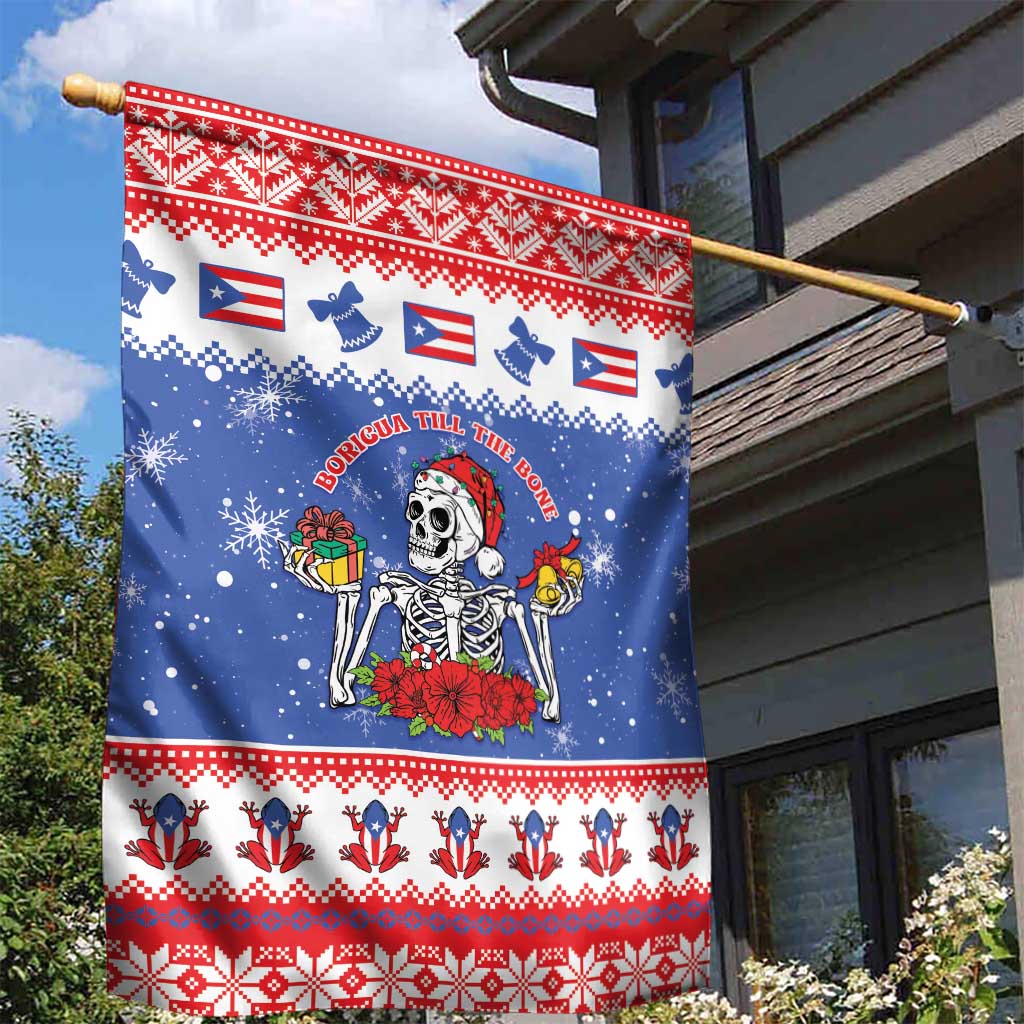 Puerto Rico Christmas Garden Flag Boricua Till The Bone - Wonder Print Shop