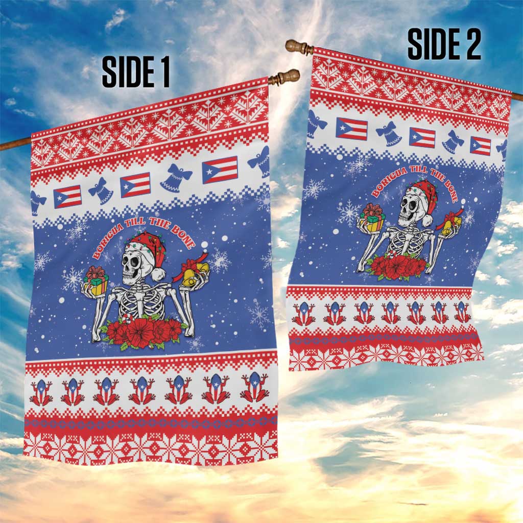 Puerto Rico Christmas Garden Flag Boricua Till The Bone - Wonder Print Shop