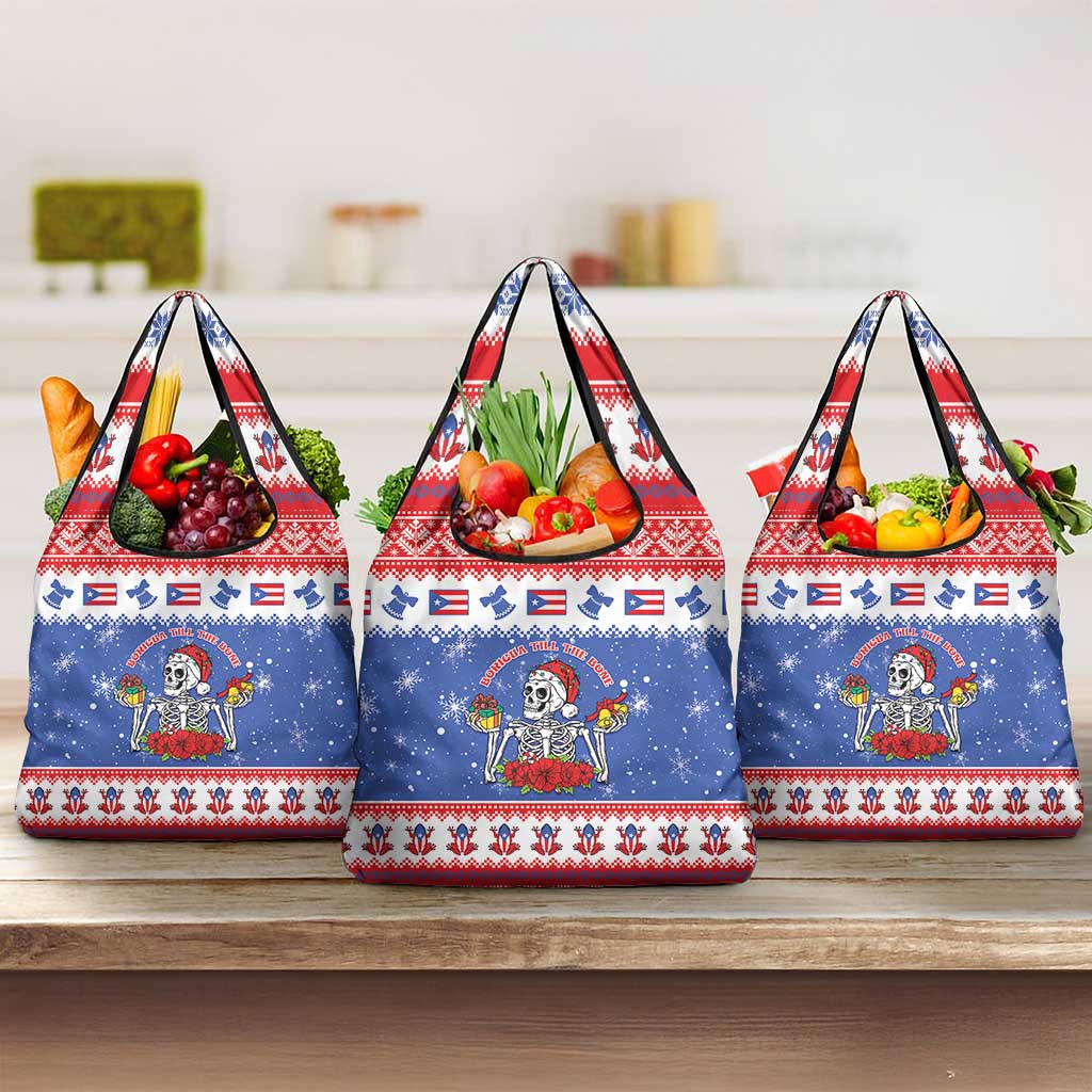 Puerto Rico Christmas Grocery Bag Boricua Till The Bone - Wonder Print Shop