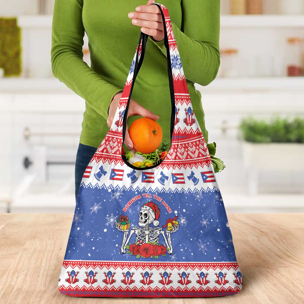Puerto Rico Christmas Grocery Bag Boricua Till The Bone - Wonder Print Shop