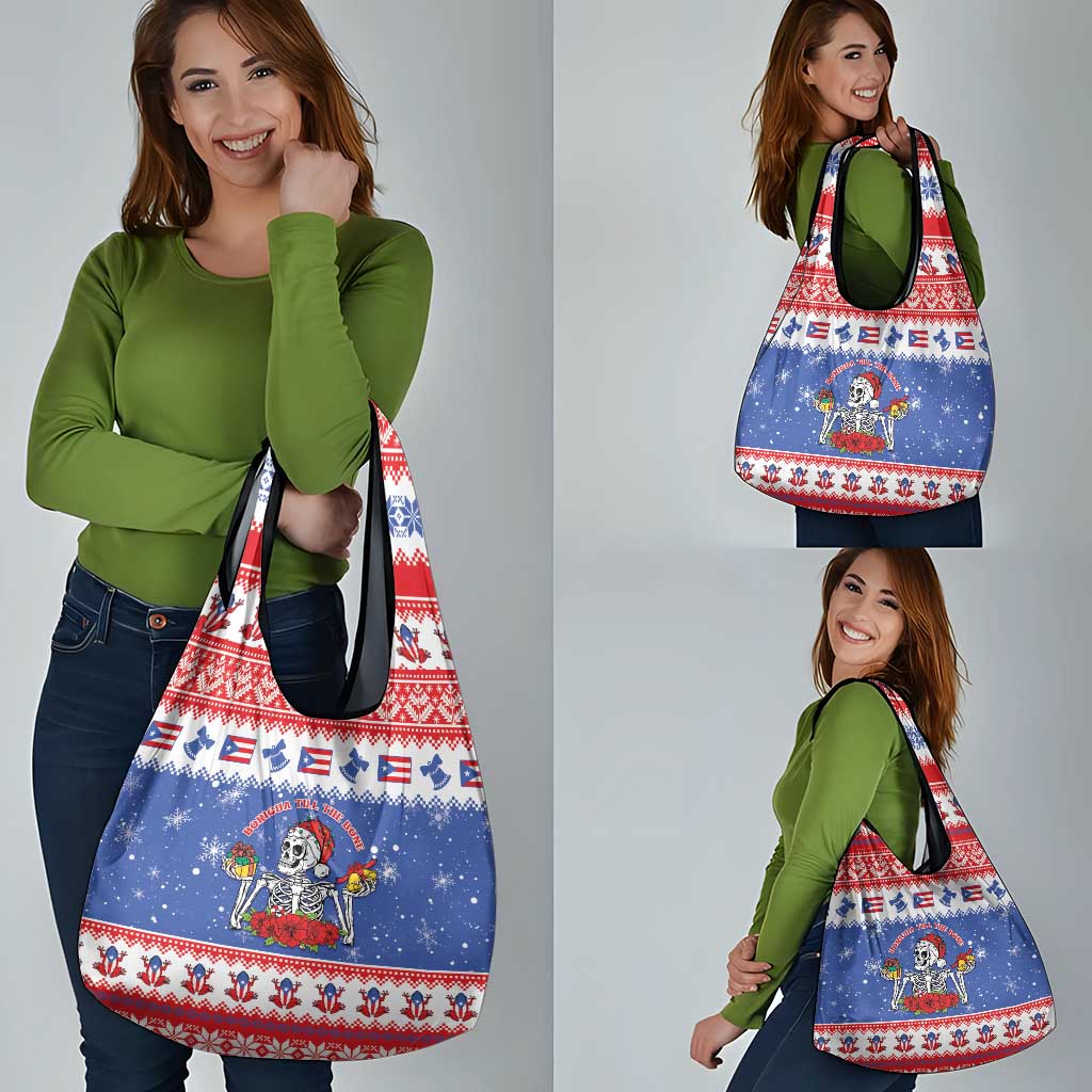 Puerto Rico Christmas Grocery Bag Boricua Till The Bone - Wonder Print Shop
