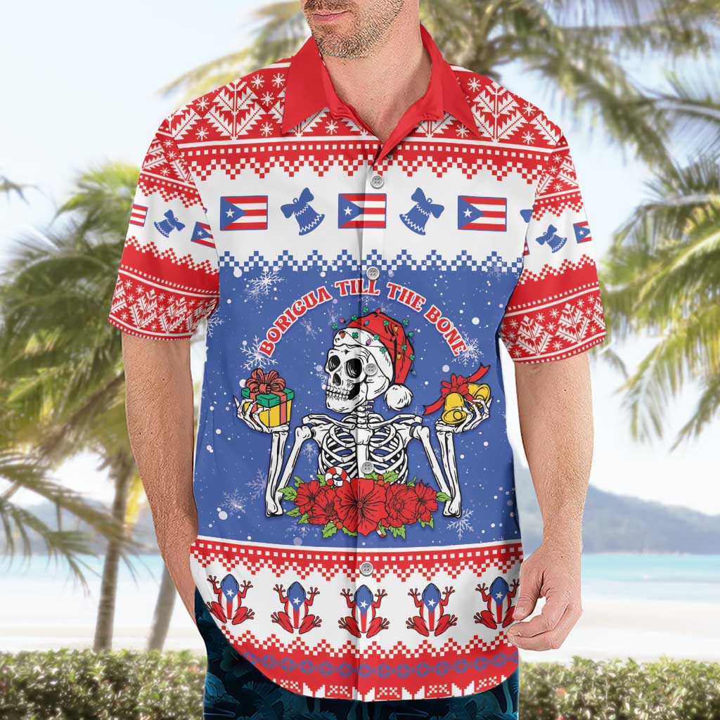 Puerto Rico Christmas Hawaiian Shirt Boricua Till The Bone - Wonder Print Shop