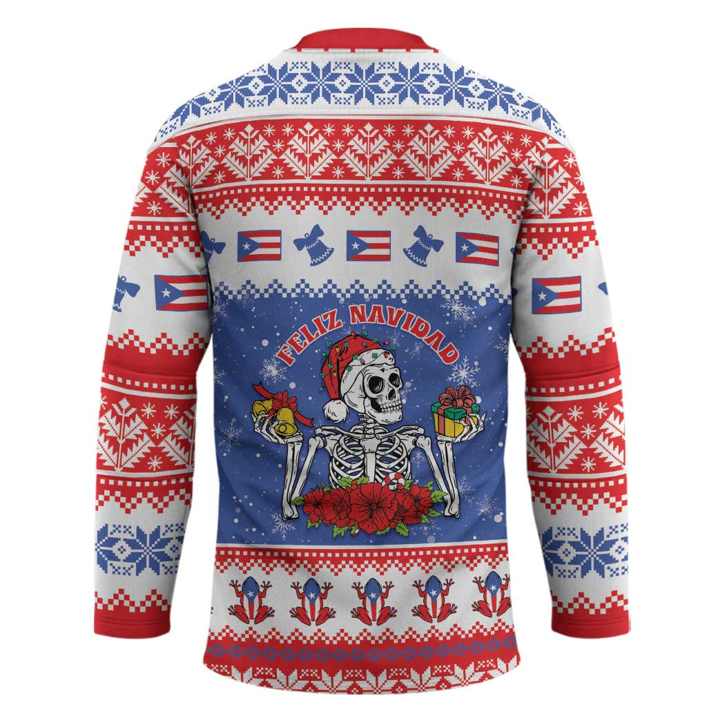 Puerto Rico Christmas Hockey Jersey Boricua Till The Bone - Wonder Print Shop