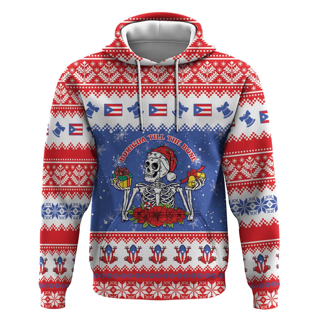 Puerto Rico Christmas Hoodie Boricua Till The Bone - Wonder Print Shop