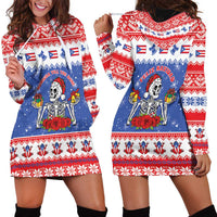 Puerto Rico Christmas Hoodie Dress Boricua Till The Bone - Wonder Print Shop