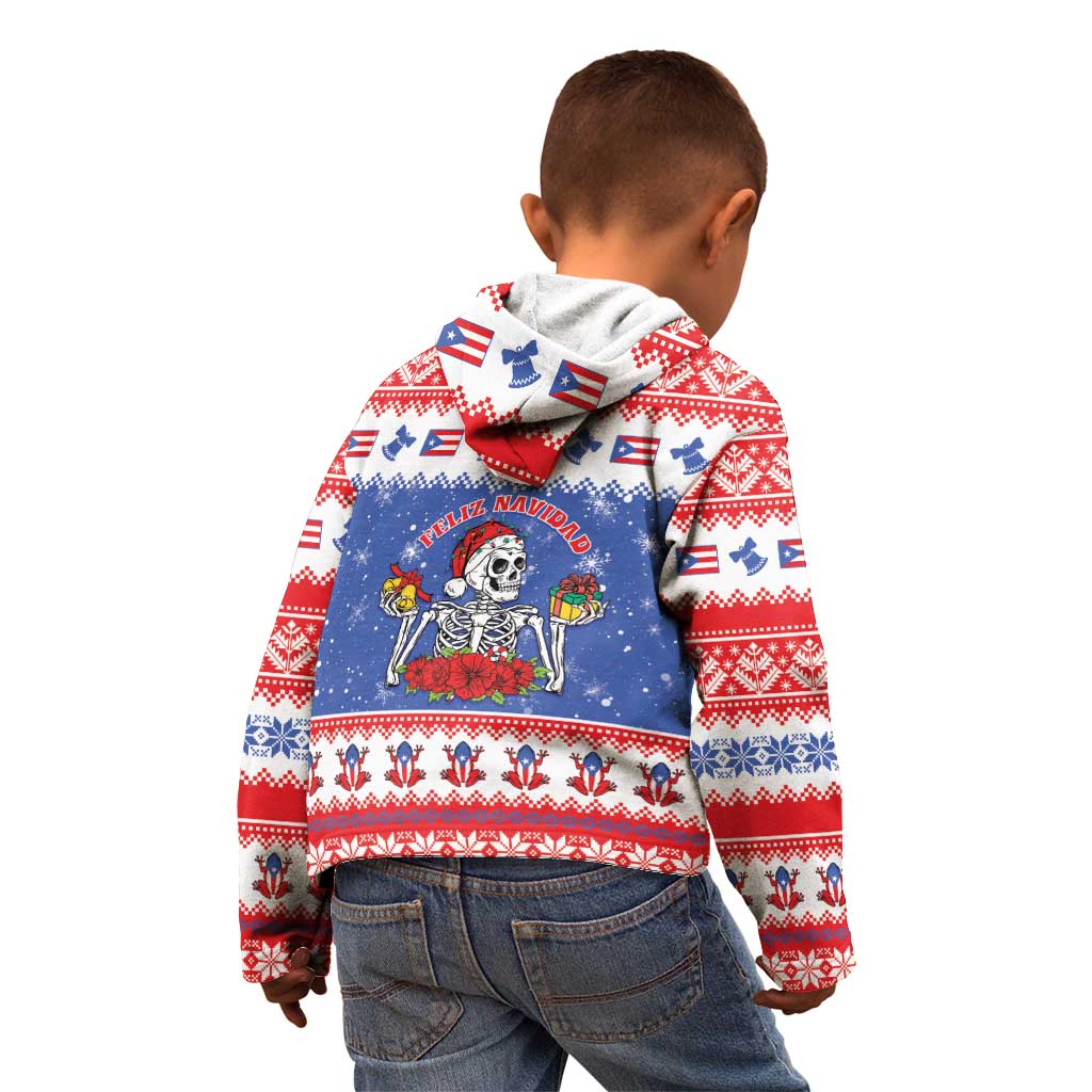Puerto Rico Christmas Kid Hoodie Boricua Till The Bone - Wonder Print Shop