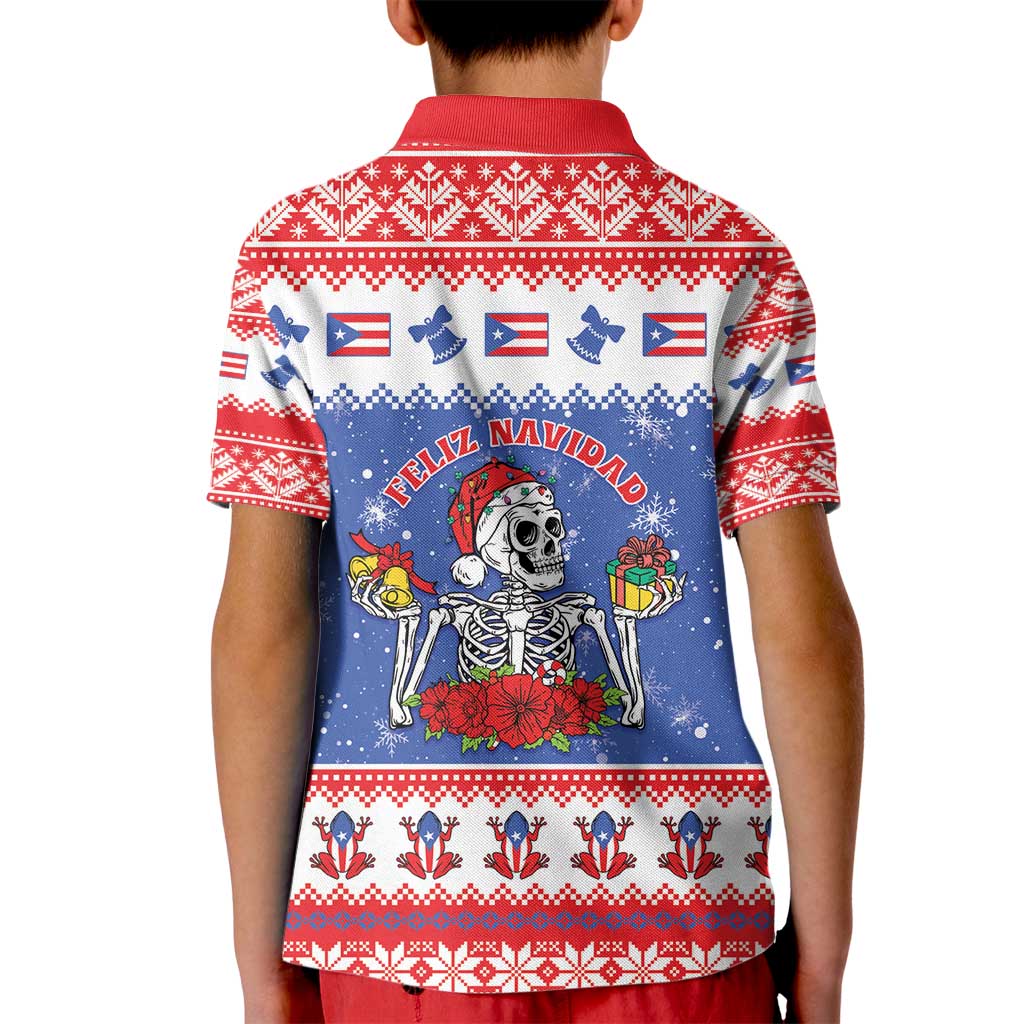 Puerto Rico Christmas Kid Polo Shirt Boricua Till The Bone - Wonder Print Shop