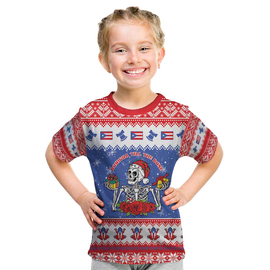 Puerto Rico Christmas Kid T Shirt Boricua Till The Bone - Wonder Print Shop