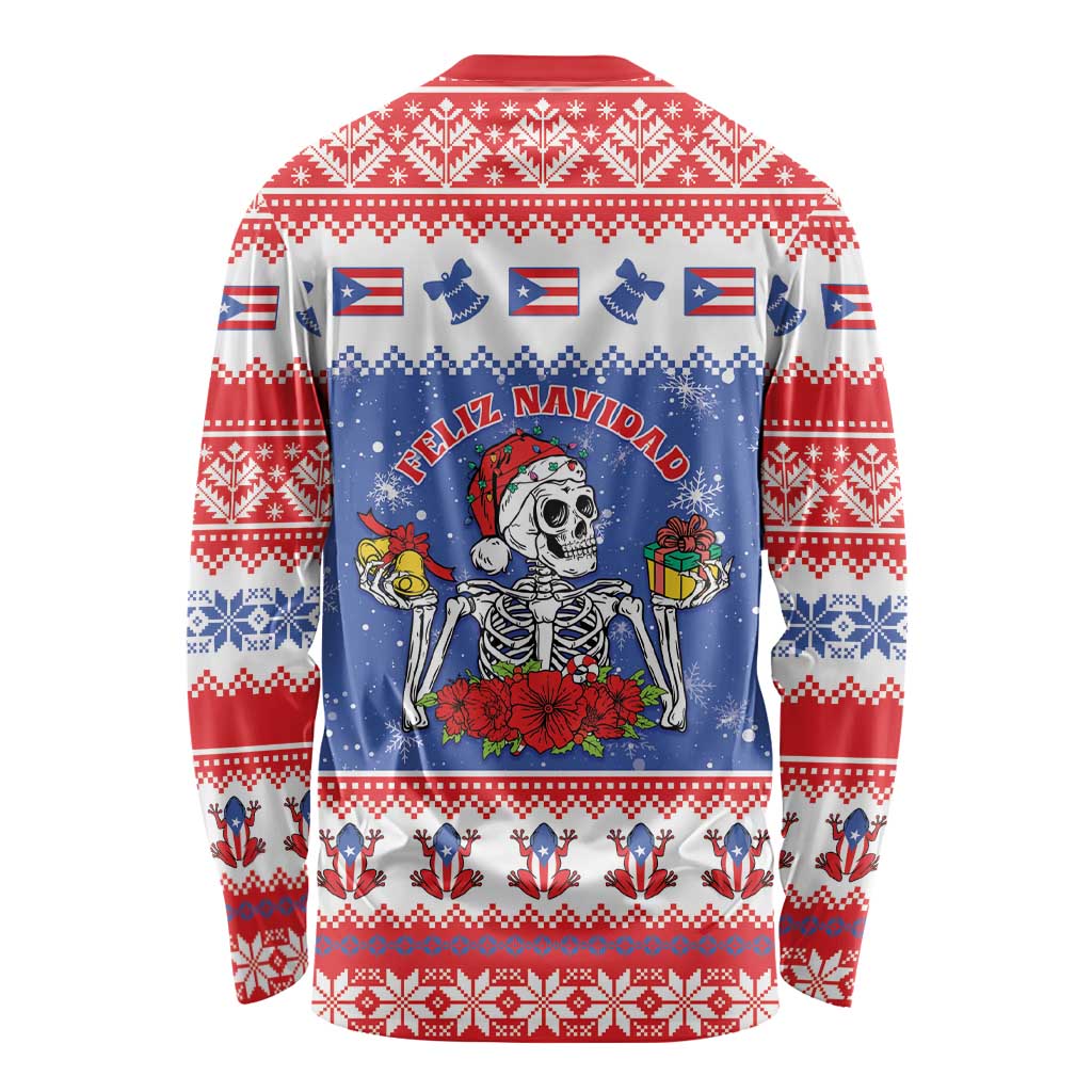 Puerto Rico Christmas Long Sleeve Shirt Boricua Till The Bone - Wonder Print Shop