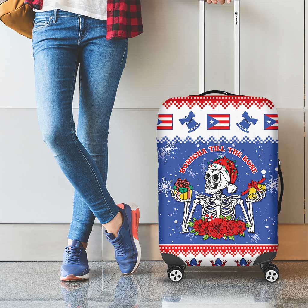 Puerto Rico Christmas Luggage Cover Boricua Till The Bone - Wonder Print Shop