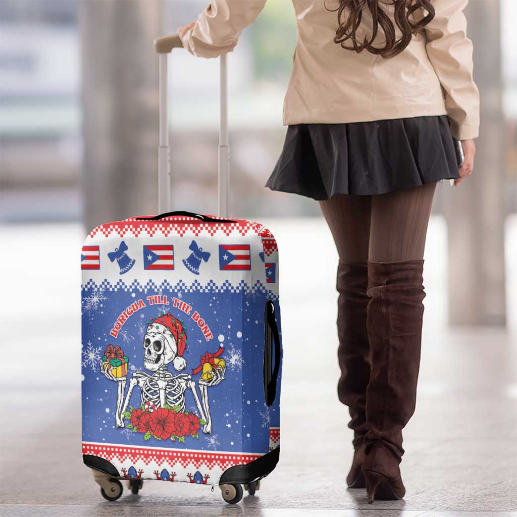 Puerto Rico Christmas Luggage Cover Boricua Till The Bone - Wonder Print Shop