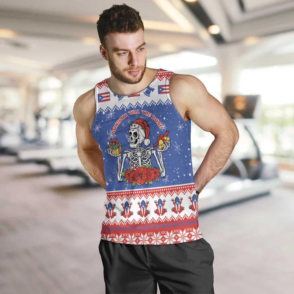 Puerto Rico Christmas Men Tank Top Boricua Till The Bone - Wonder Print Shop