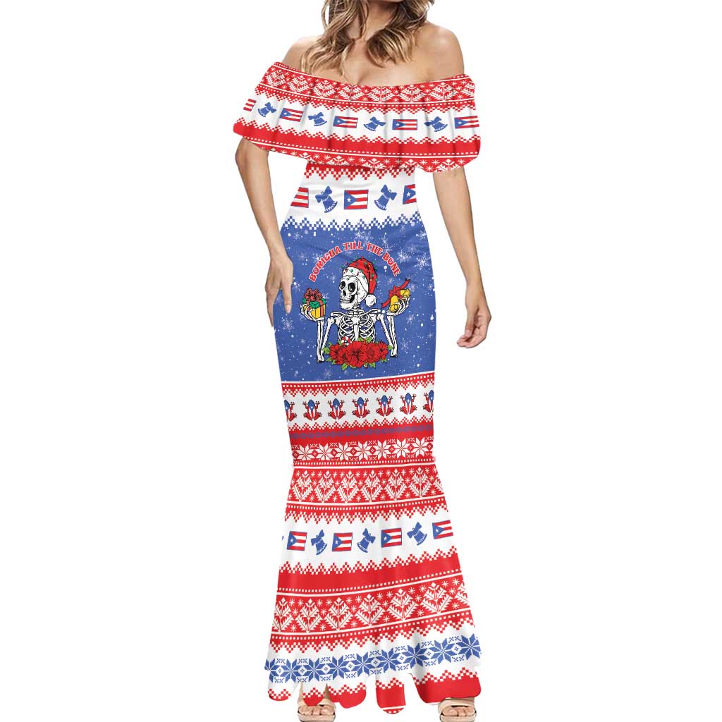 Puerto Rico Christmas Mermaid Dress Boricua Till The Bone - Wonder Print Shop