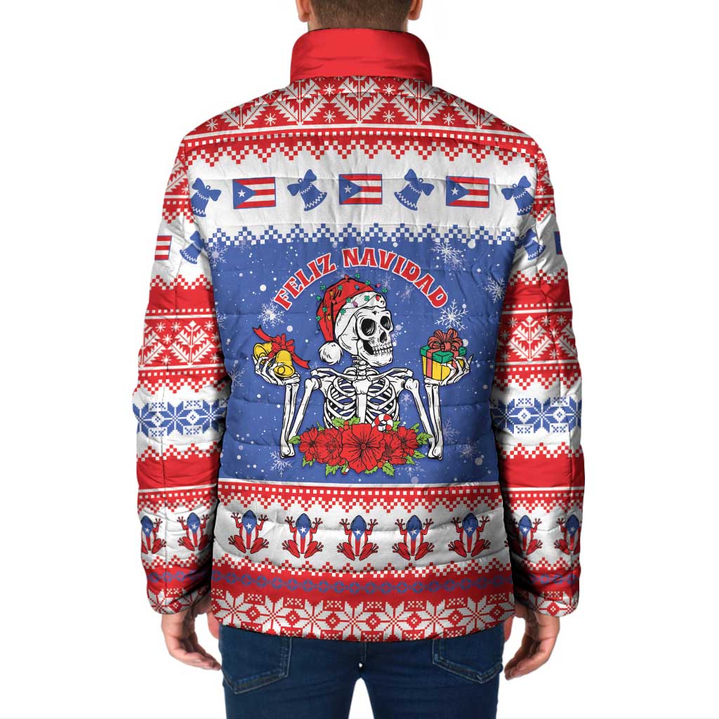 Puerto Rico Christmas Padded Jacket Boricua Till The Bone - Wonder Print Shop