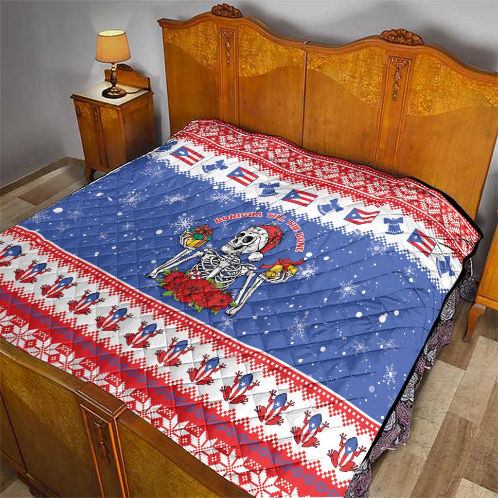 Puerto Rico Christmas Quilt Boricua Till The Bone - Wonder Print Shop