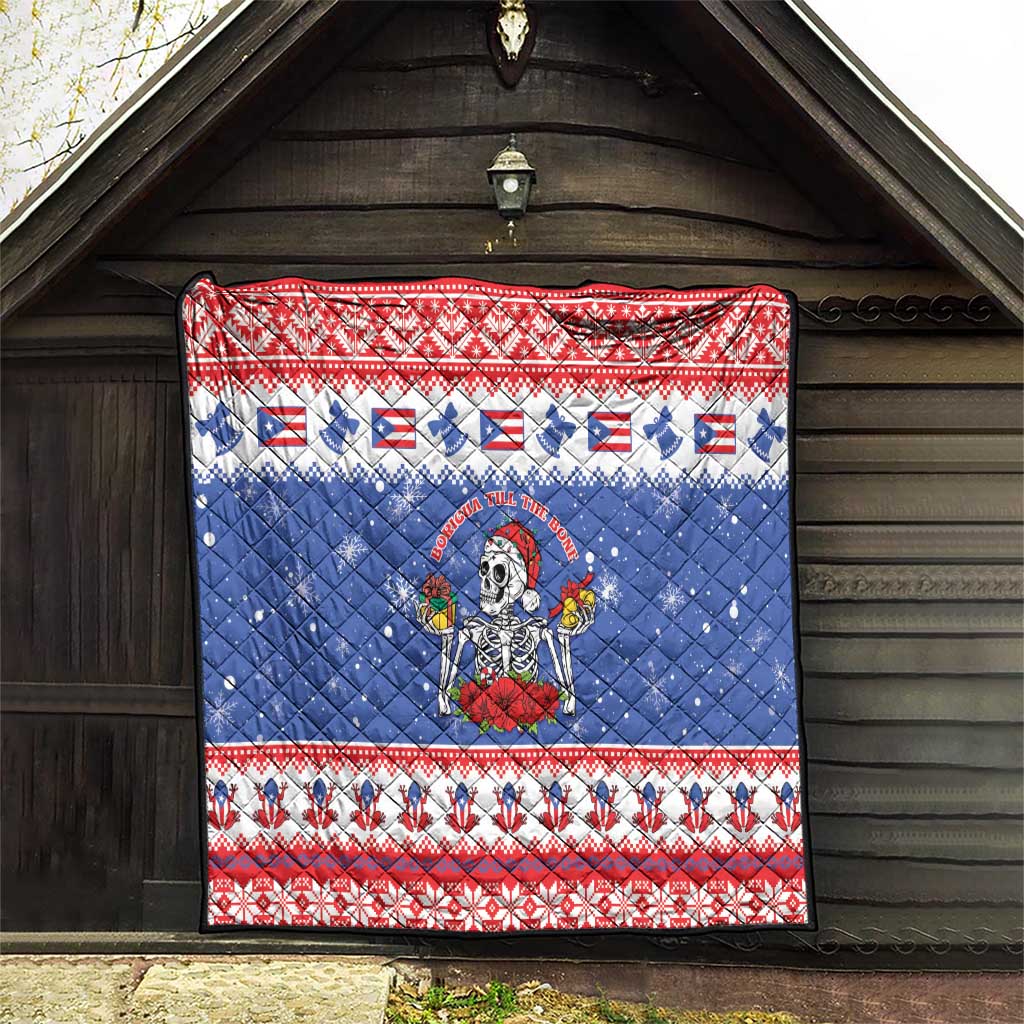 Puerto Rico Christmas Quilt Boricua Till The Bone - Wonder Print Shop