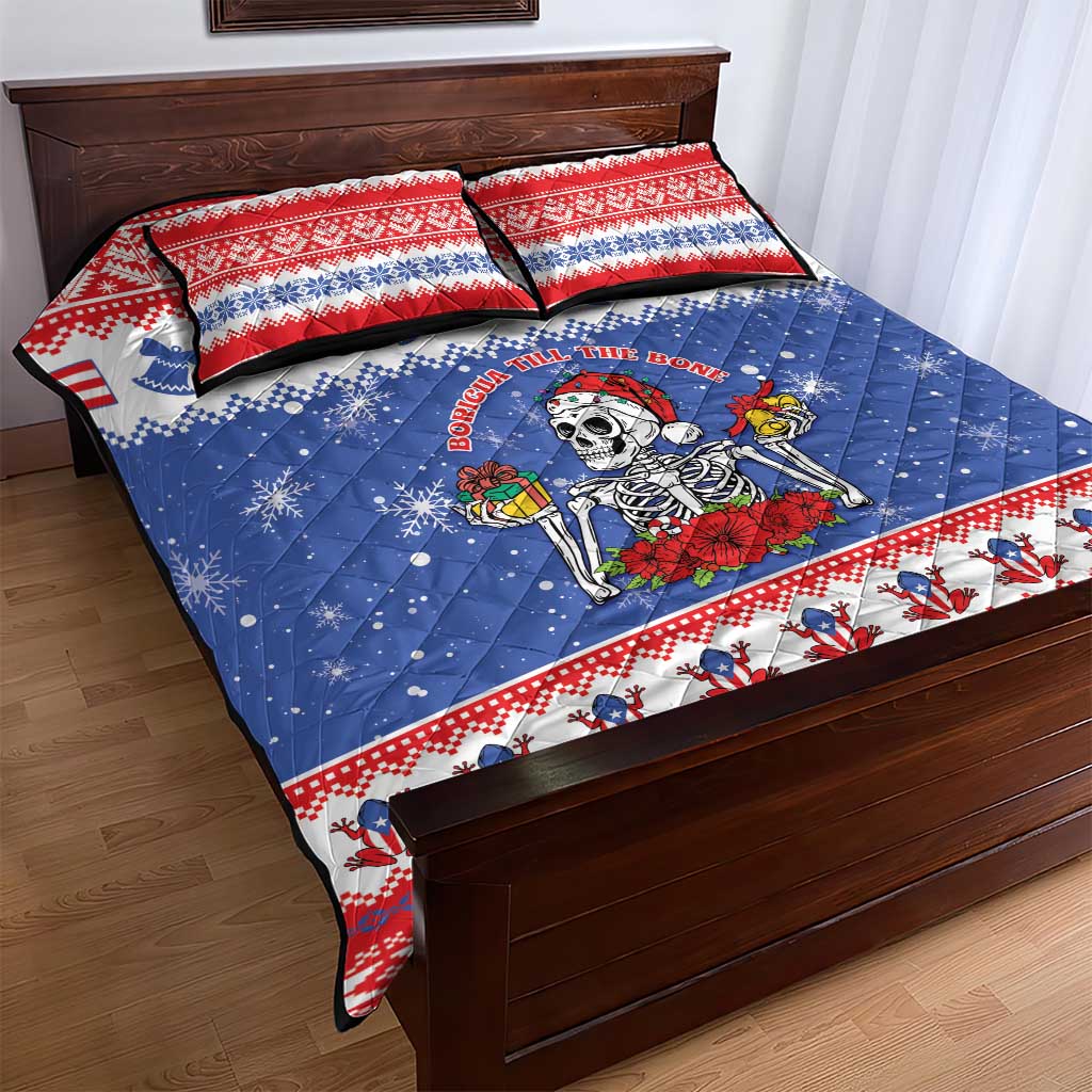 Puerto Rico Christmas Quilt Bed Set Boricua Till The Bone - Wonder Print Shop