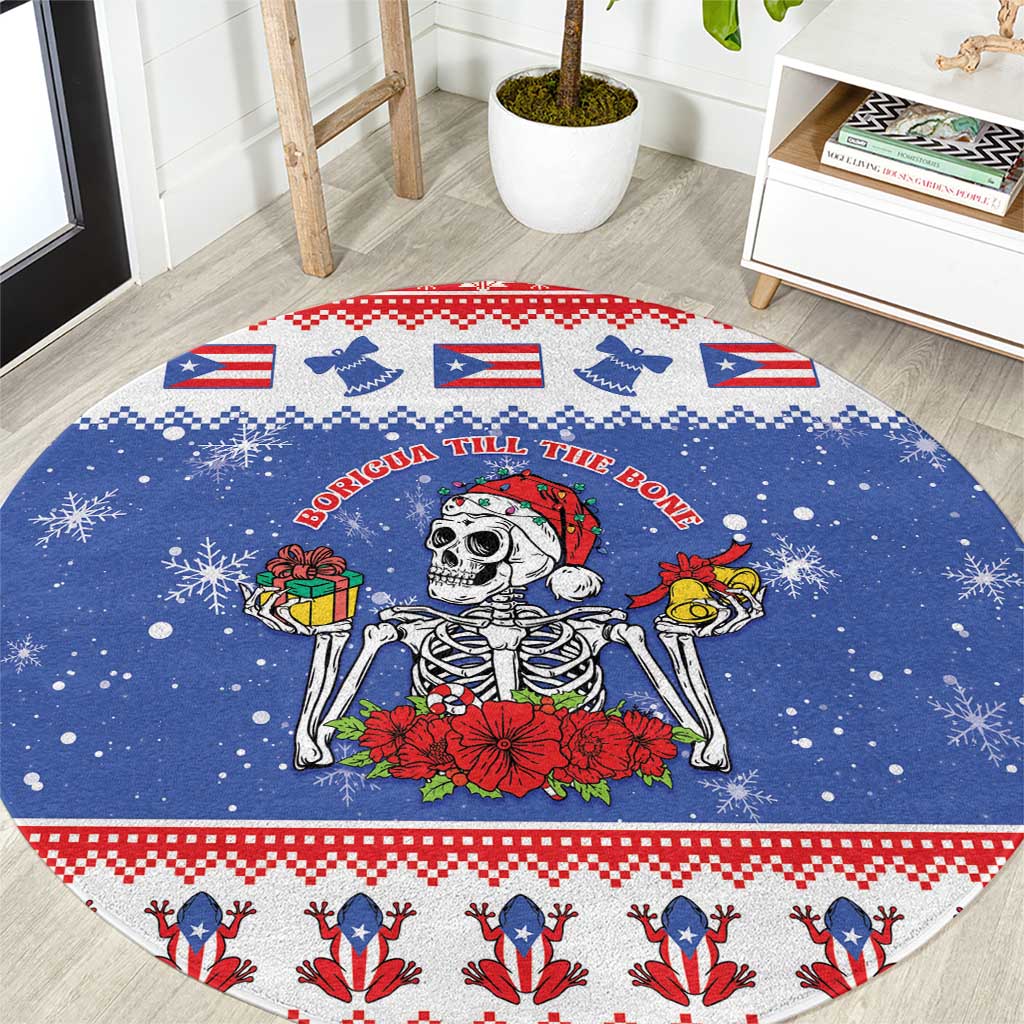 Puerto Rico Christmas Round Carpet Boricua Till The Bone - Wonder Print Shop