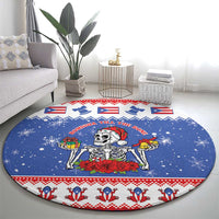 Puerto Rico Christmas Round Carpet Boricua Till The Bone - Wonder Print Shop