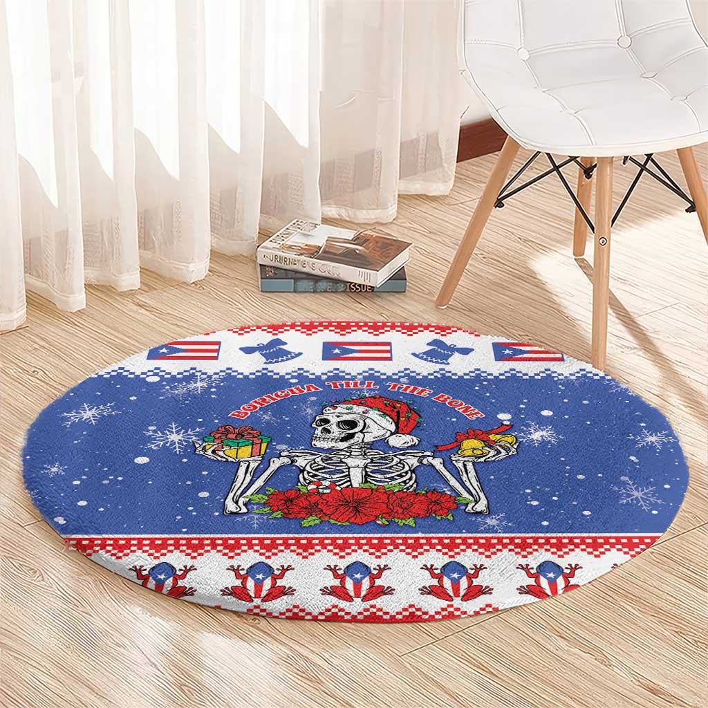 Puerto Rico Christmas Round Carpet Boricua Till The Bone - Wonder Print Shop