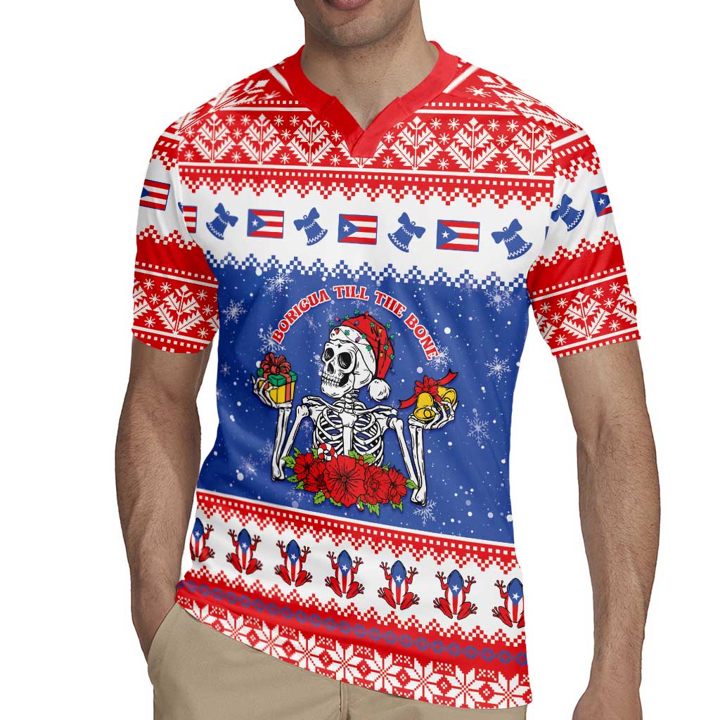 Puerto Rico Christmas Rugby Jersey Boricua Till The Bone - Wonder Print Shop