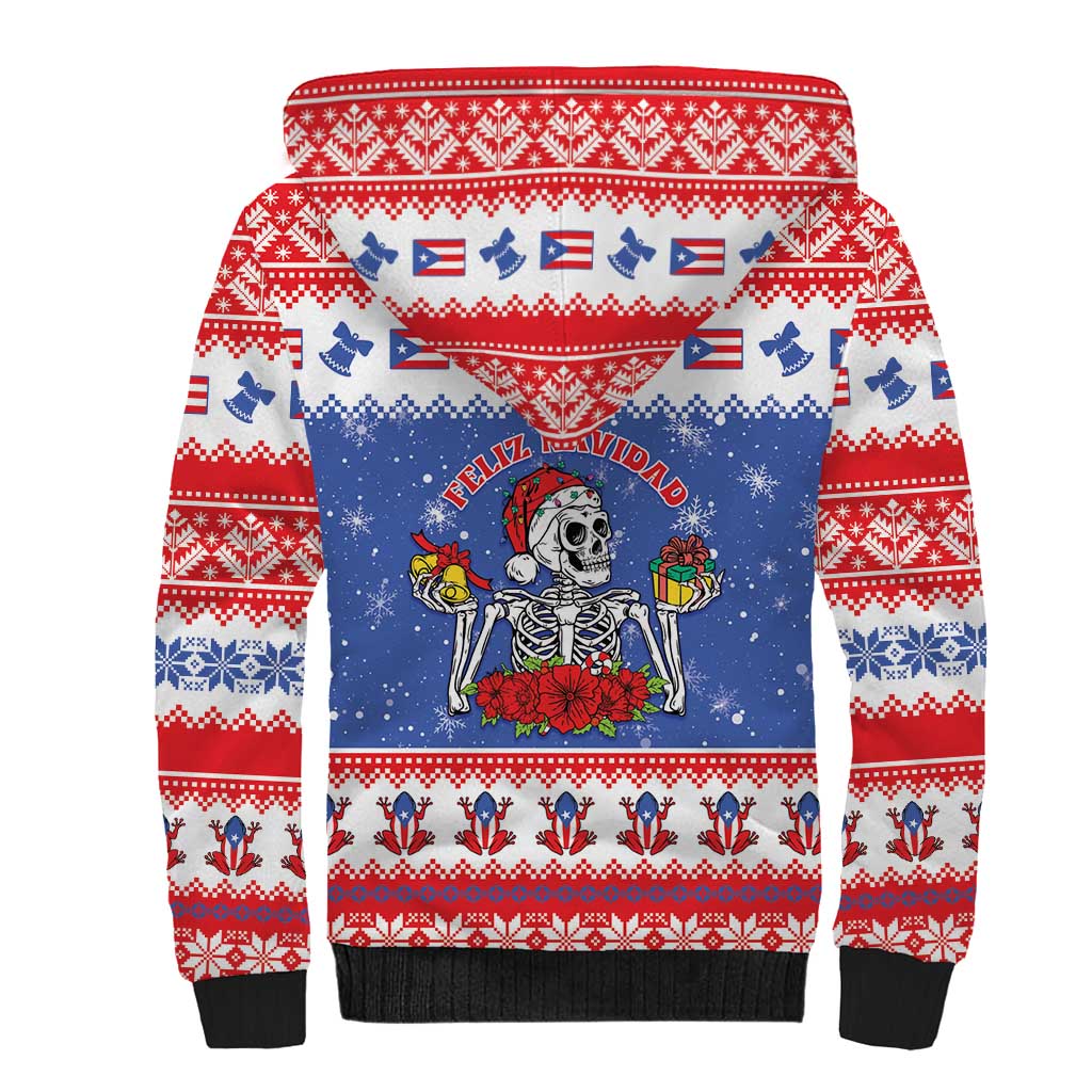 Puerto Rico Christmas Sherpa Hoodie Boricua Till The Bone - Wonder Print Shop