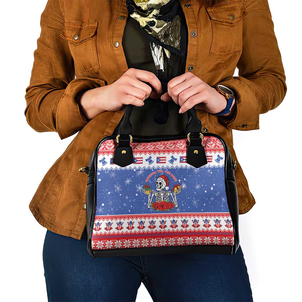 Puerto Rico Christmas Shoulder Handbag Boricua Till The Bone - Wonder Print Shop