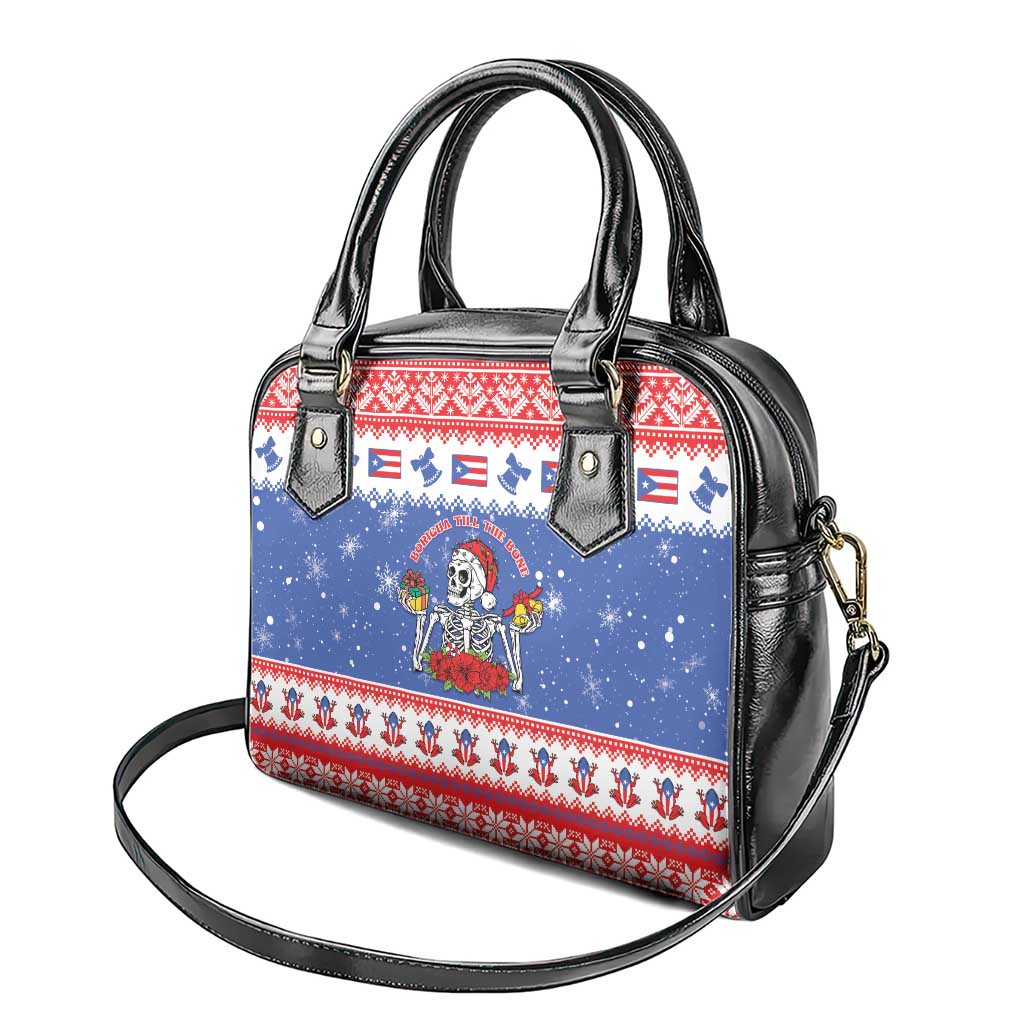 Puerto Rico Christmas Shoulder Handbag Boricua Till The Bone - Wonder Print Shop