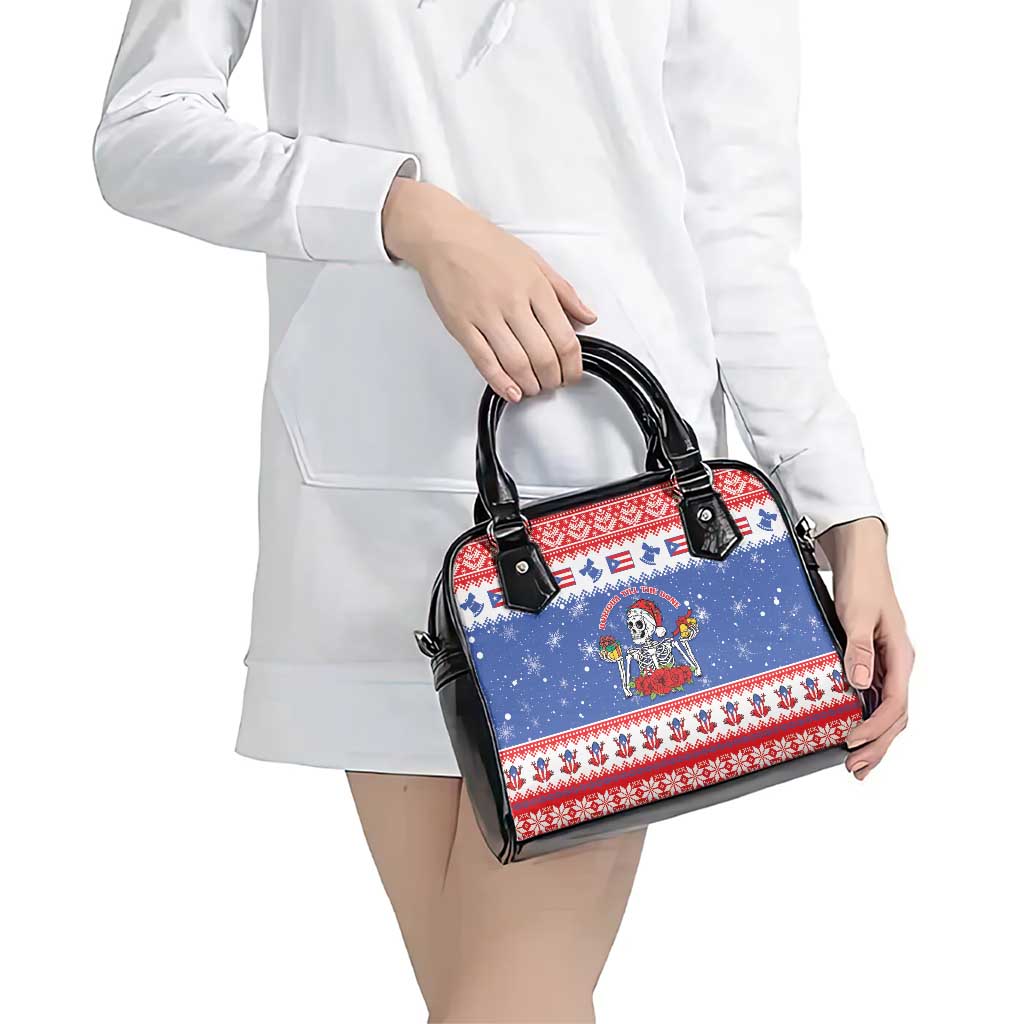 Puerto Rico Christmas Shoulder Handbag Boricua Till The Bone - Wonder Print Shop