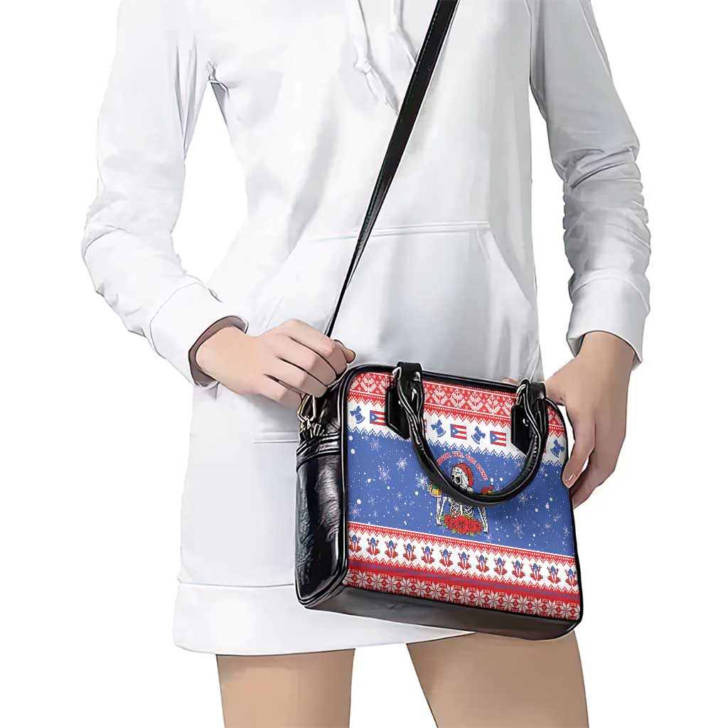 Puerto Rico Christmas Shoulder Handbag Boricua Till The Bone - Wonder Print Shop