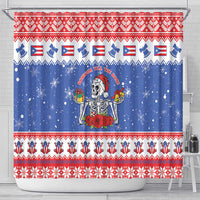 Puerto Rico Christmas Shower Curtain Boricua Till The Bone - Wonder Print Shop