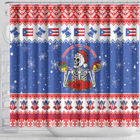 Puerto Rico Christmas Shower Curtain Boricua Till The Bone - Wonder Print Shop