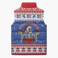 Puerto Rico Christmas Sleeveless Puffer Jacket Boricua Till The Bone - Wonder Print Shop