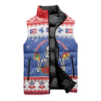 Puerto Rico Christmas Sleeveless Puffer Jacket Boricua Till The Bone - Wonder Print Shop