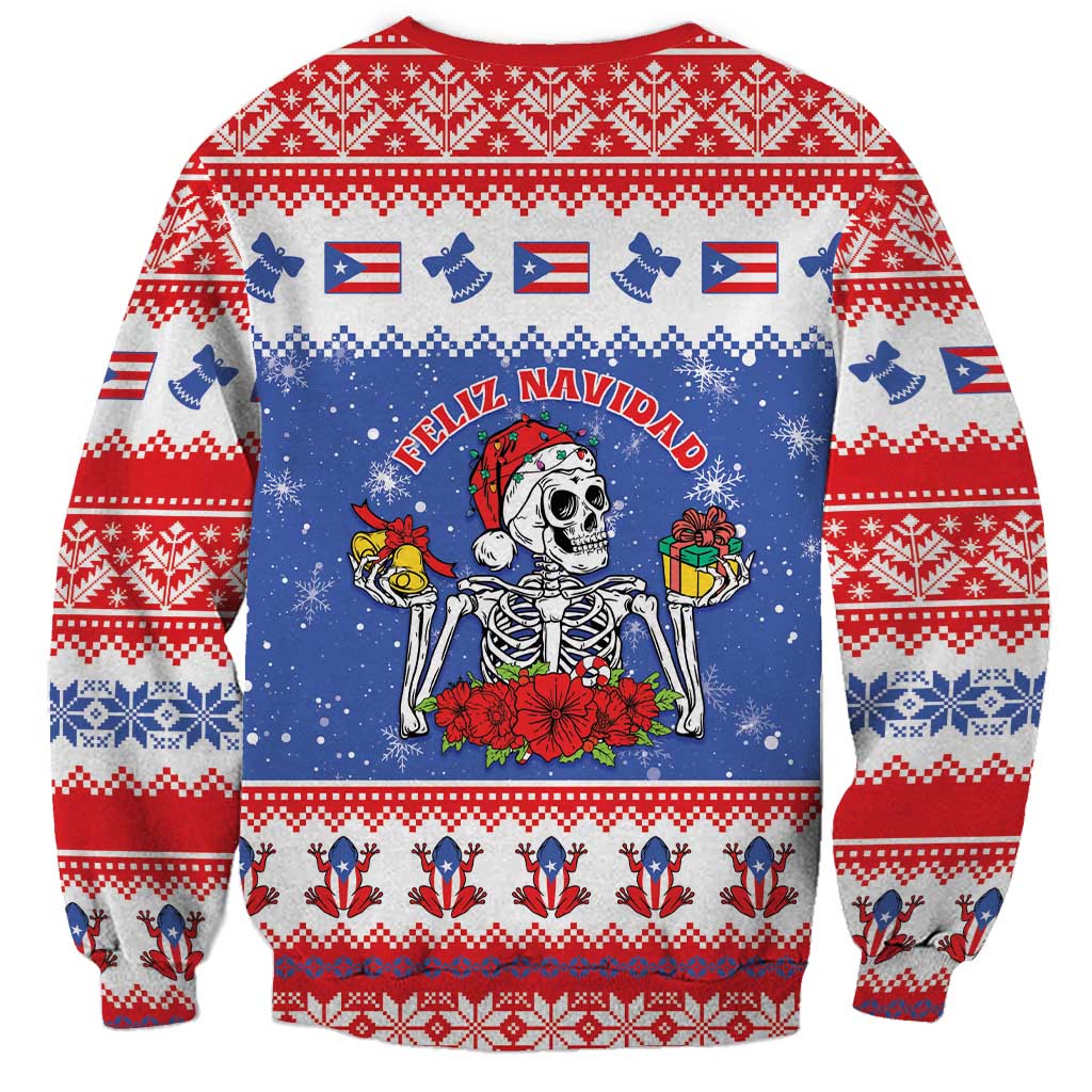 Puerto Rico Christmas Sweatshirt Boricua Till The Bone - Wonder Print Shop