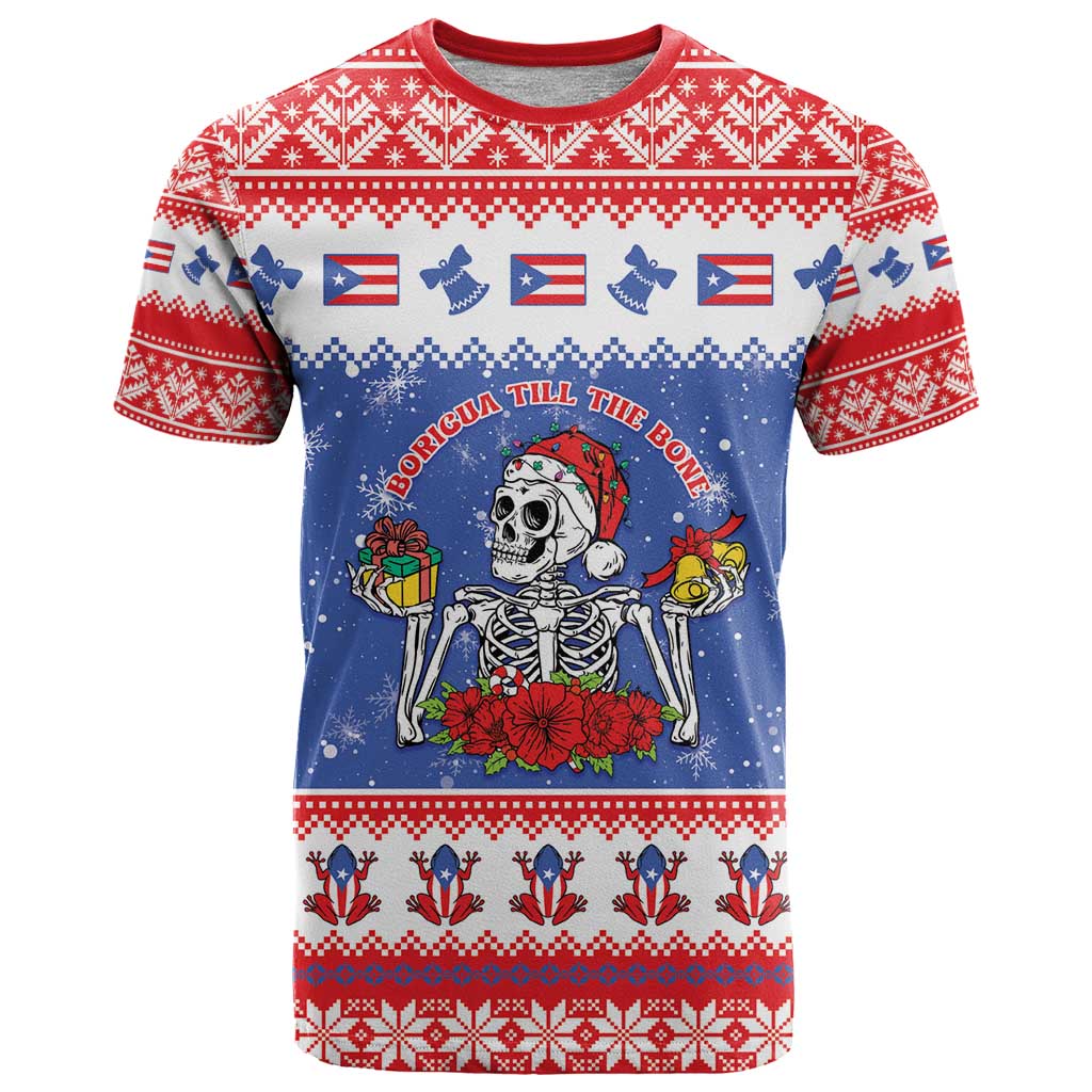 Puerto Rico Christmas T Shirt Boricua Till The Bone - Wonder Print Shop