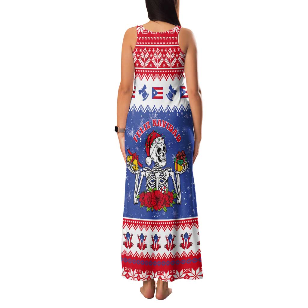 Puerto Rico Christmas Tank Maxi Dress Boricua Till The Bone - Wonder Print Shop
