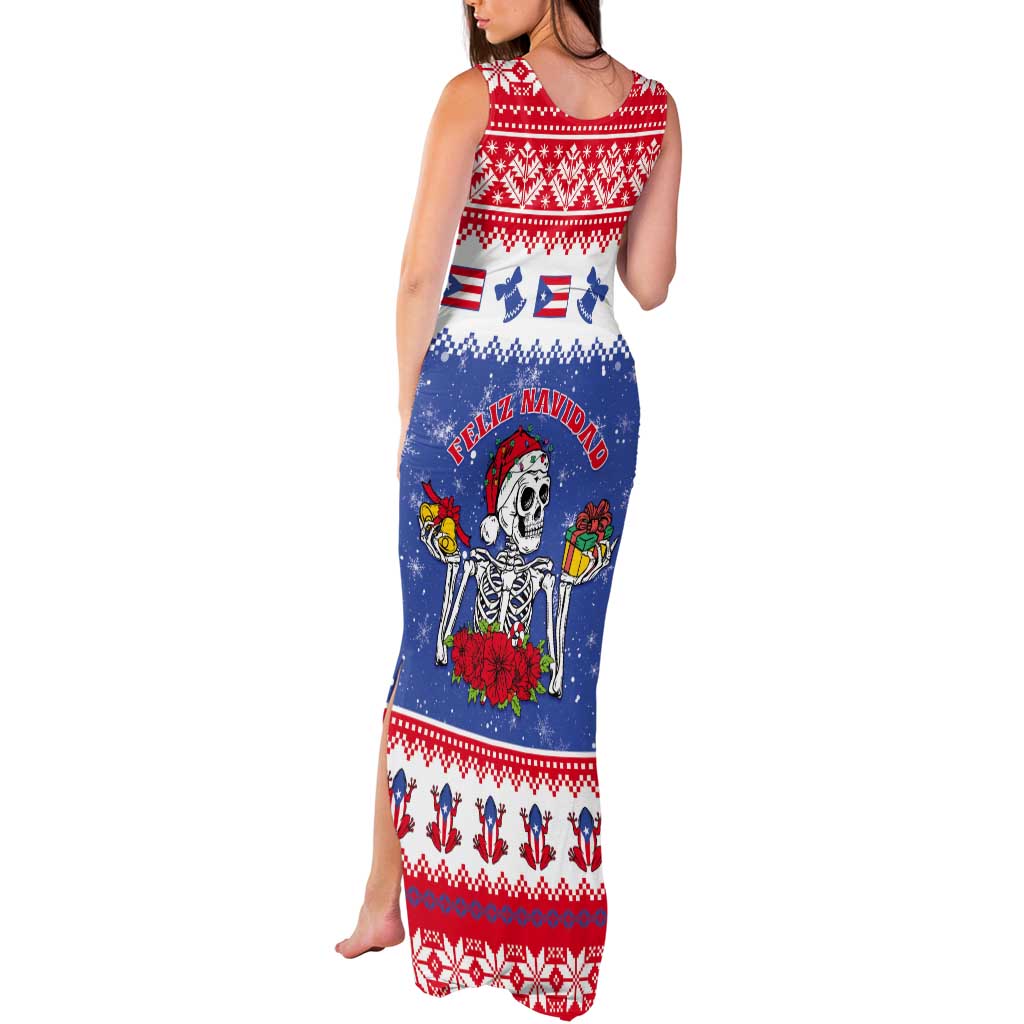 Puerto Rico Christmas Tank Maxi Dress Boricua Till The Bone - Wonder Print Shop