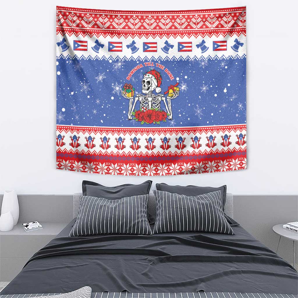 Puerto Rico Christmas Tapestry Boricua Till The Bone - Wonder Print Shop