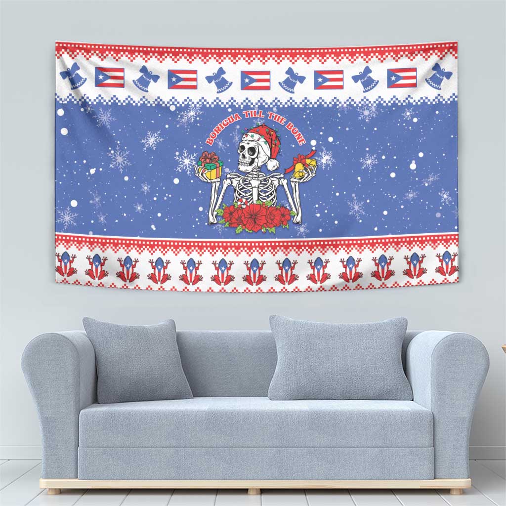 Puerto Rico Christmas Tapestry Boricua Till The Bone - Wonder Print Shop