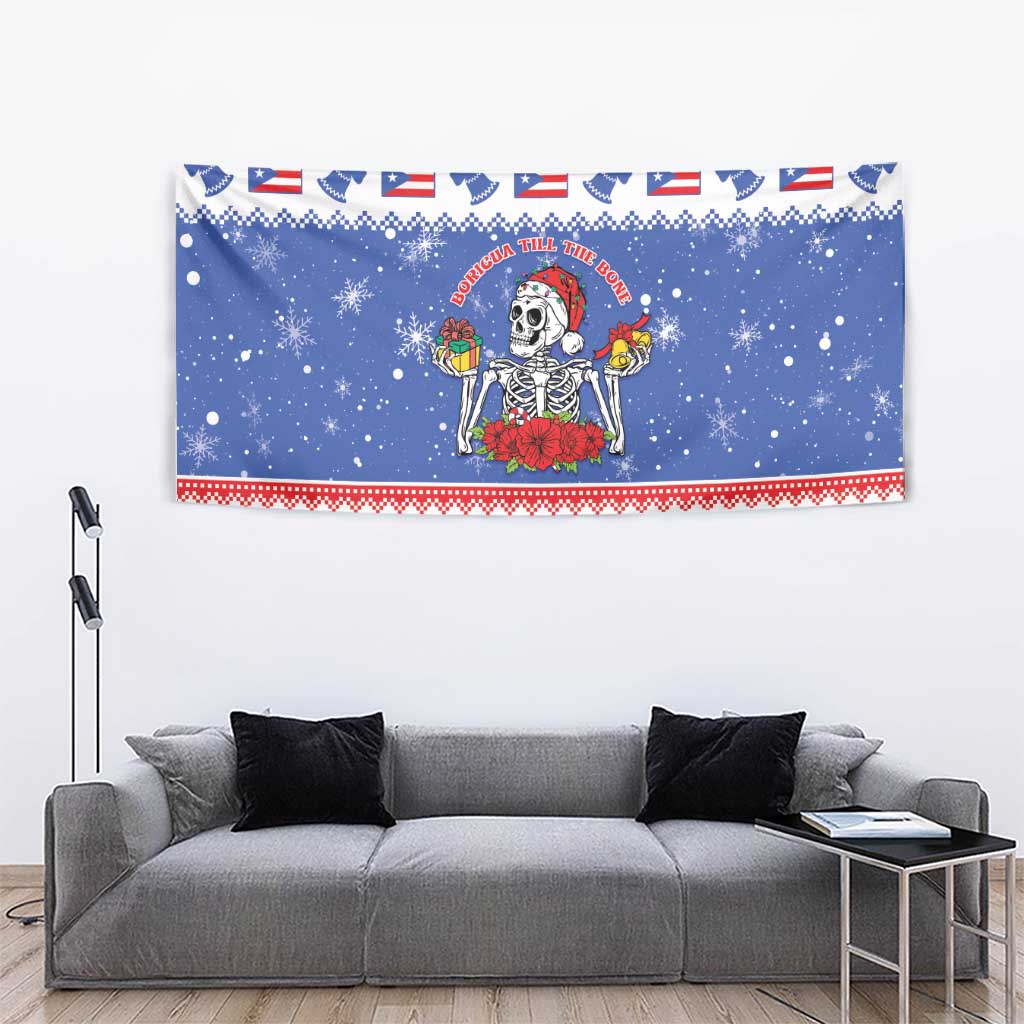 Puerto Rico Christmas Tapestry Boricua Till The Bone - Wonder Print Shop