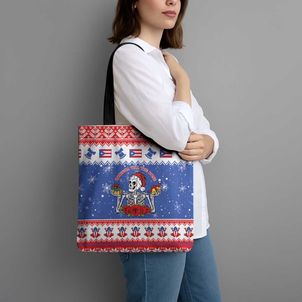 Puerto Rico Christmas Tote Bag Boricua Till The Bone - Wonder Print Shop